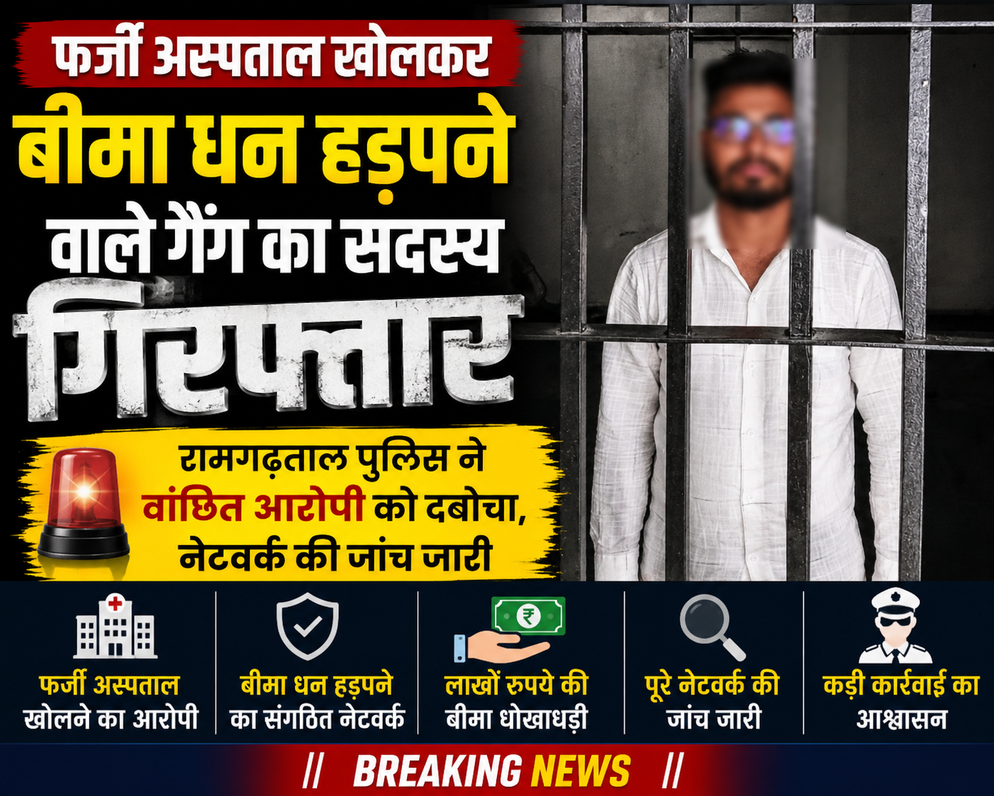 गोरखपुर में हेल्थ इंश्योरेंस के नाम पर चल रहे एक बड़े खेल का पर्दाफाश हुआ है।