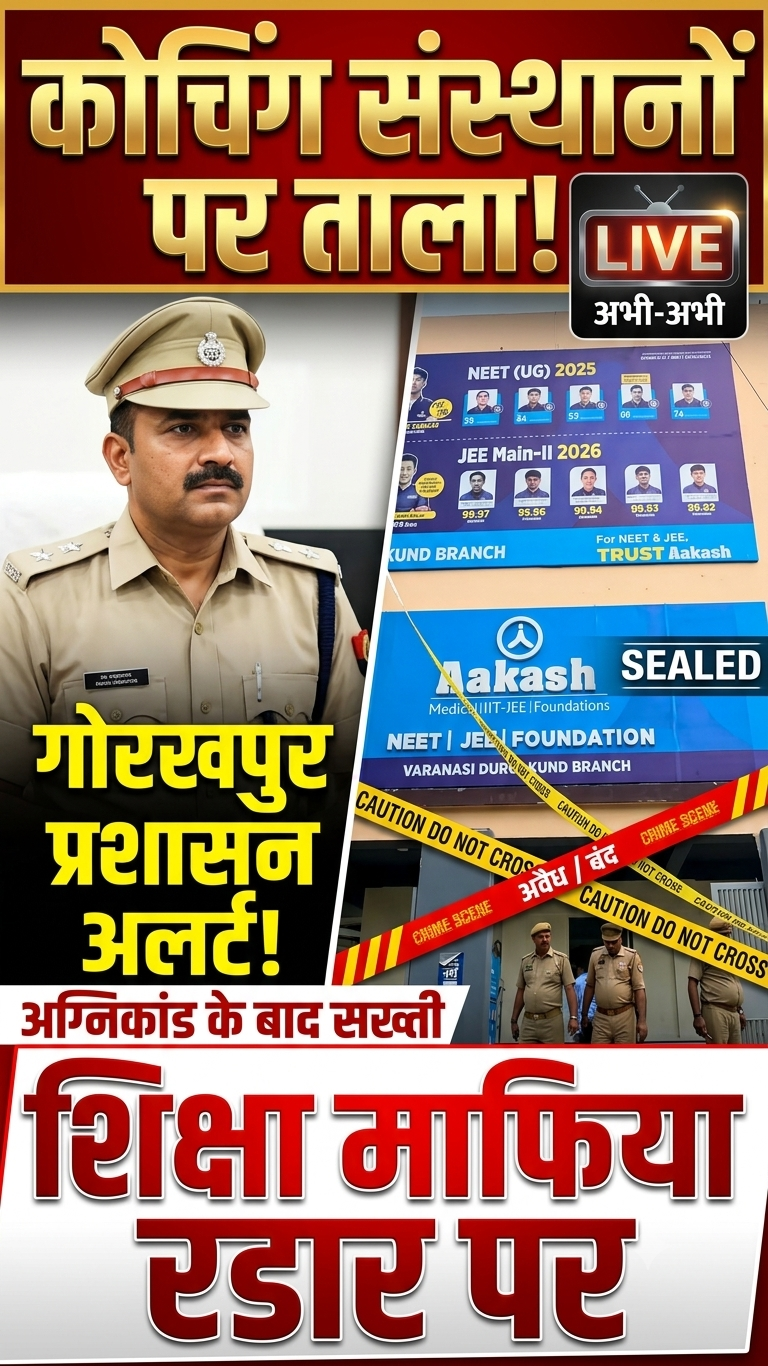लखनऊ अग्निकांड के बाद गोरखपुर में सख्ती, कोचिंग संस्थानों पर चला जांच अभियान